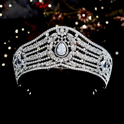 Olga Silver Rhinestone Wedding Tiara