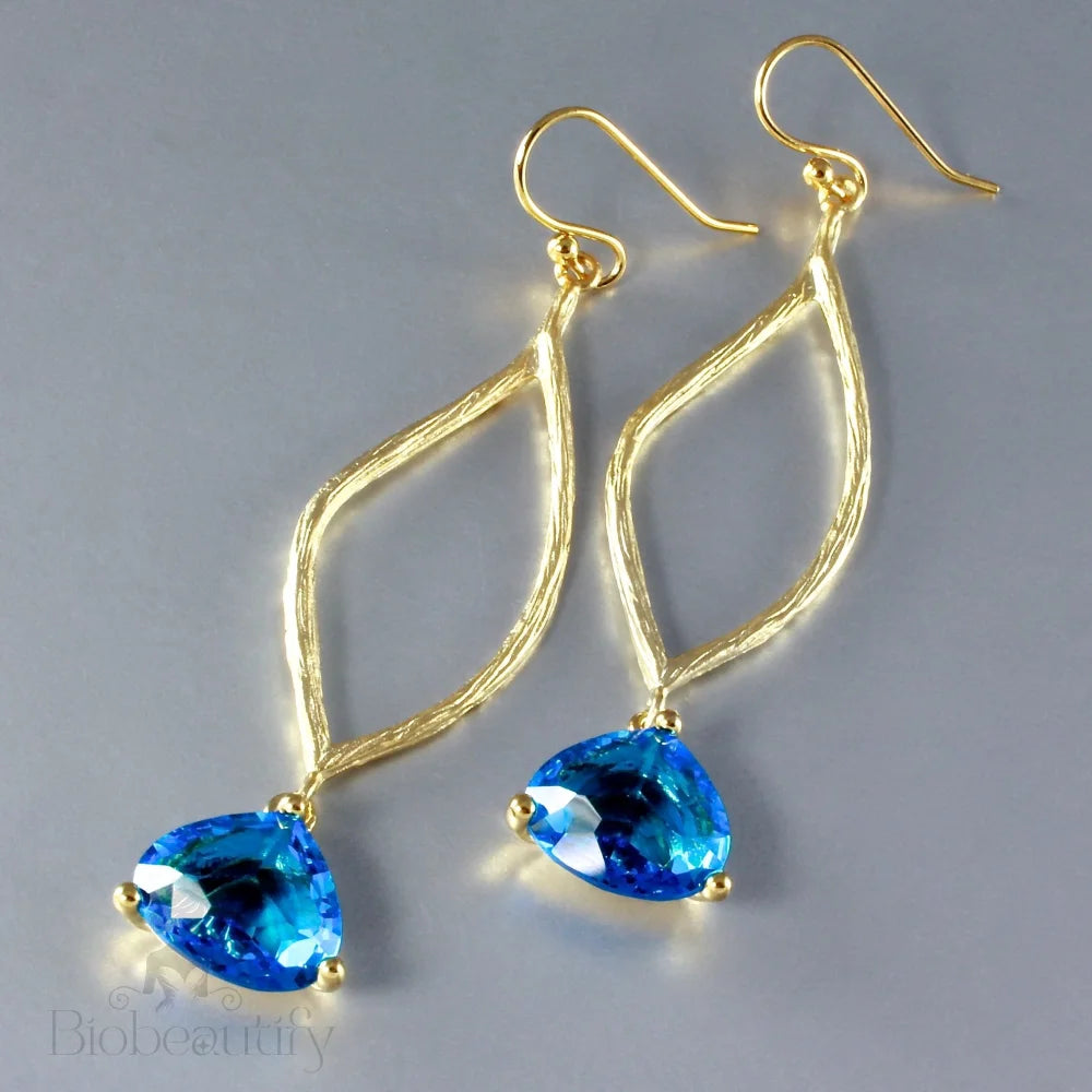 Ondine - Blue Cubic Zirconia Earrings