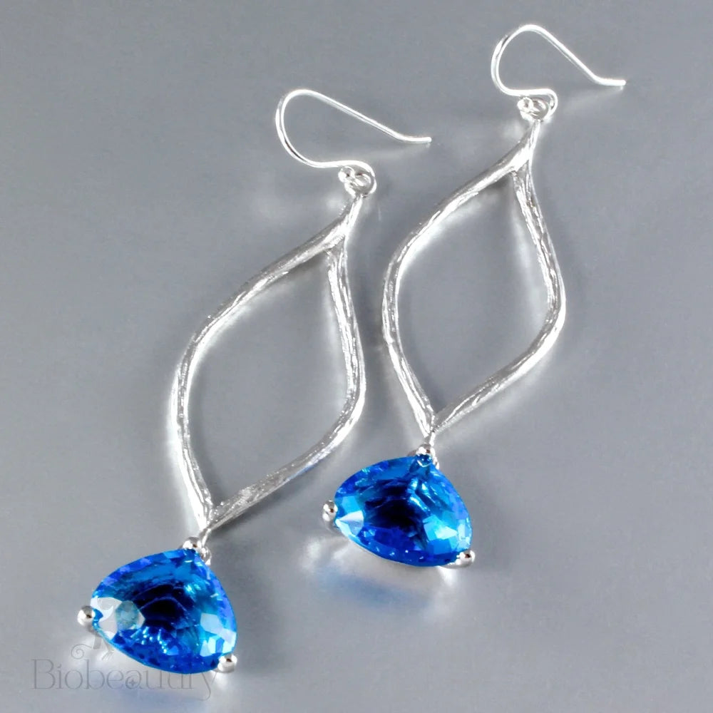 Ondine - Blue Cubic Zirconia Earrings