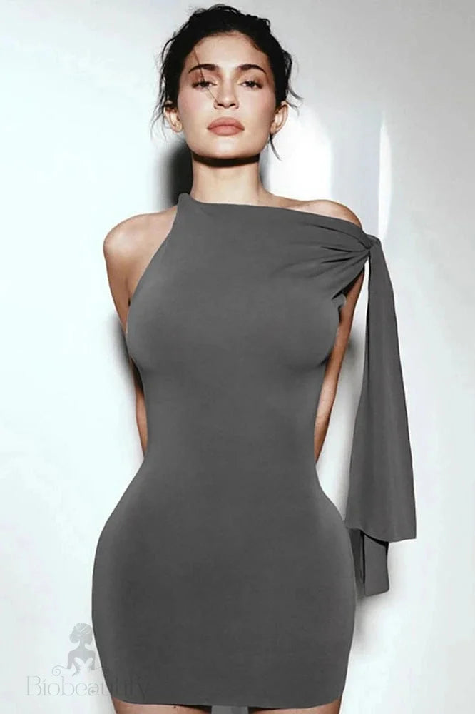 One Shoulder Strap Mini Dress