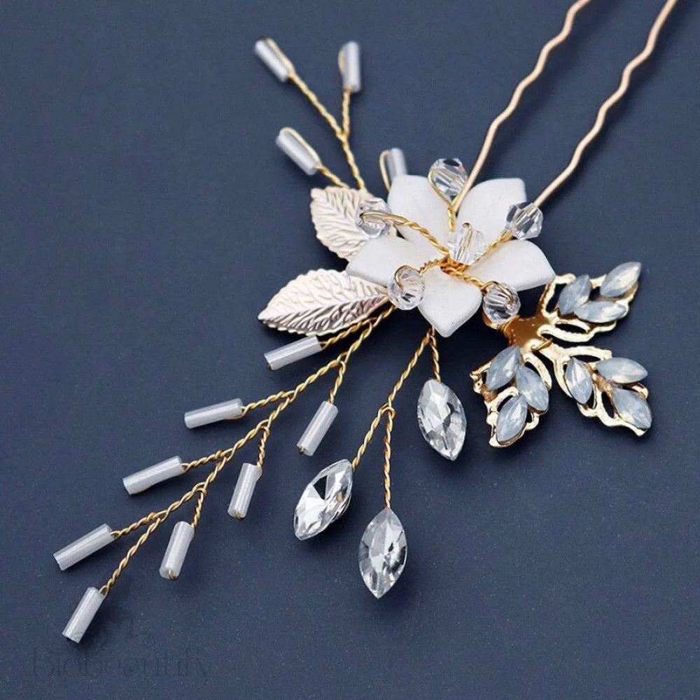 Opal Bridal Hair Comb And Pin Set By Amaryllis