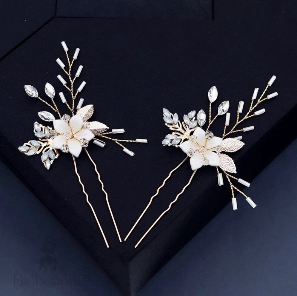 Wedding Hair Accessories - Opal Bridal Hair Comb and Pin Set