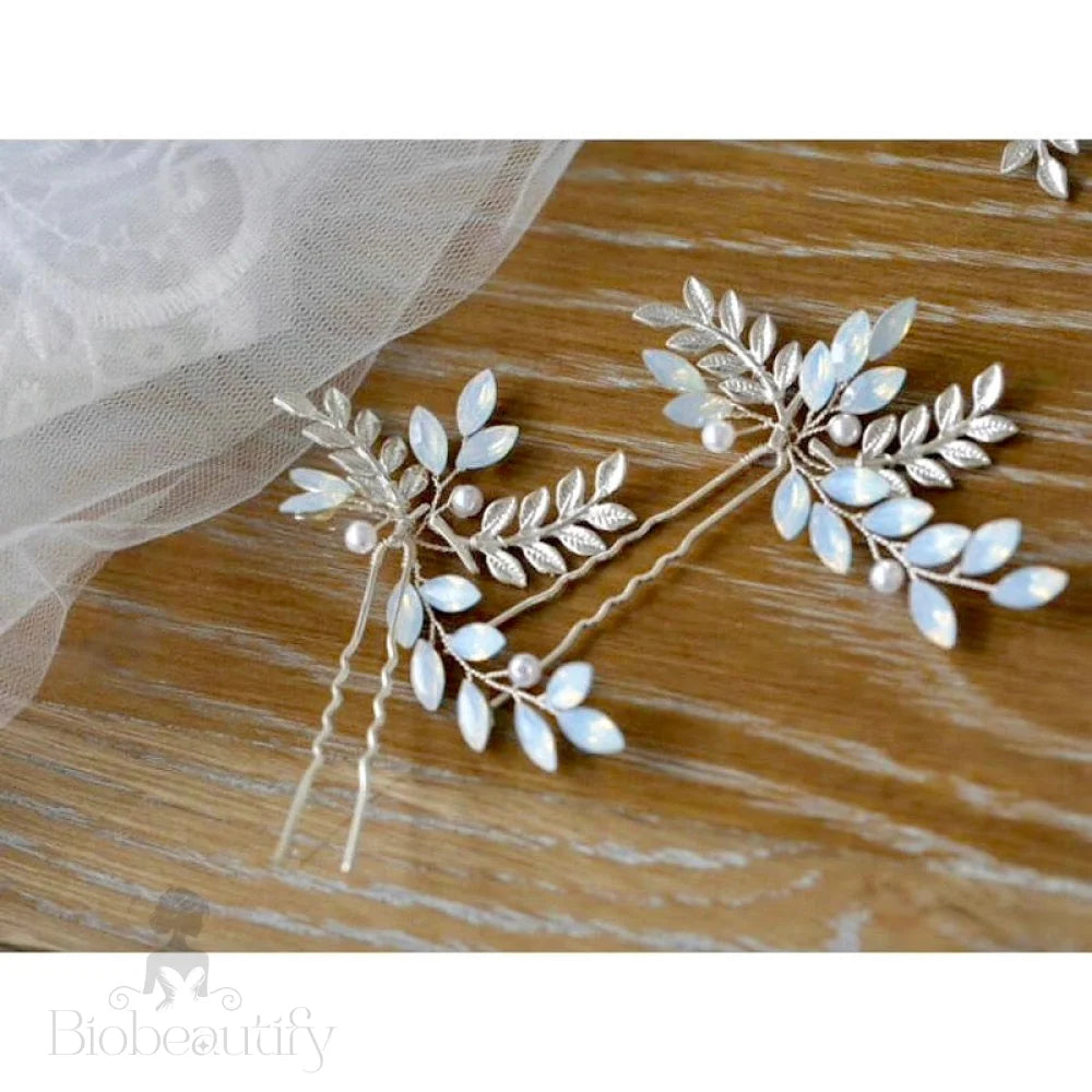 Opaline Swarovski Opal Bridal Hair Accessories Set