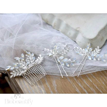 Opaline Swarovski Opal Bridal Hair Accessories Set