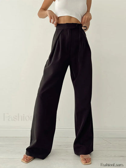 Palazzo Tied Wide Leg Dress Pants Pants