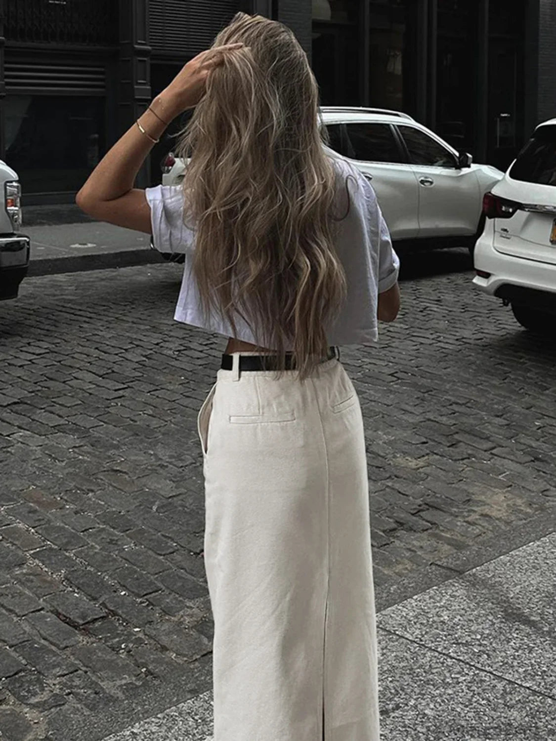 Parisian Slit Maxi Skirt Skirts
