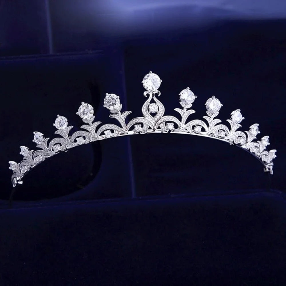 Pauline Wedding Tiara With Cubic Zirconia