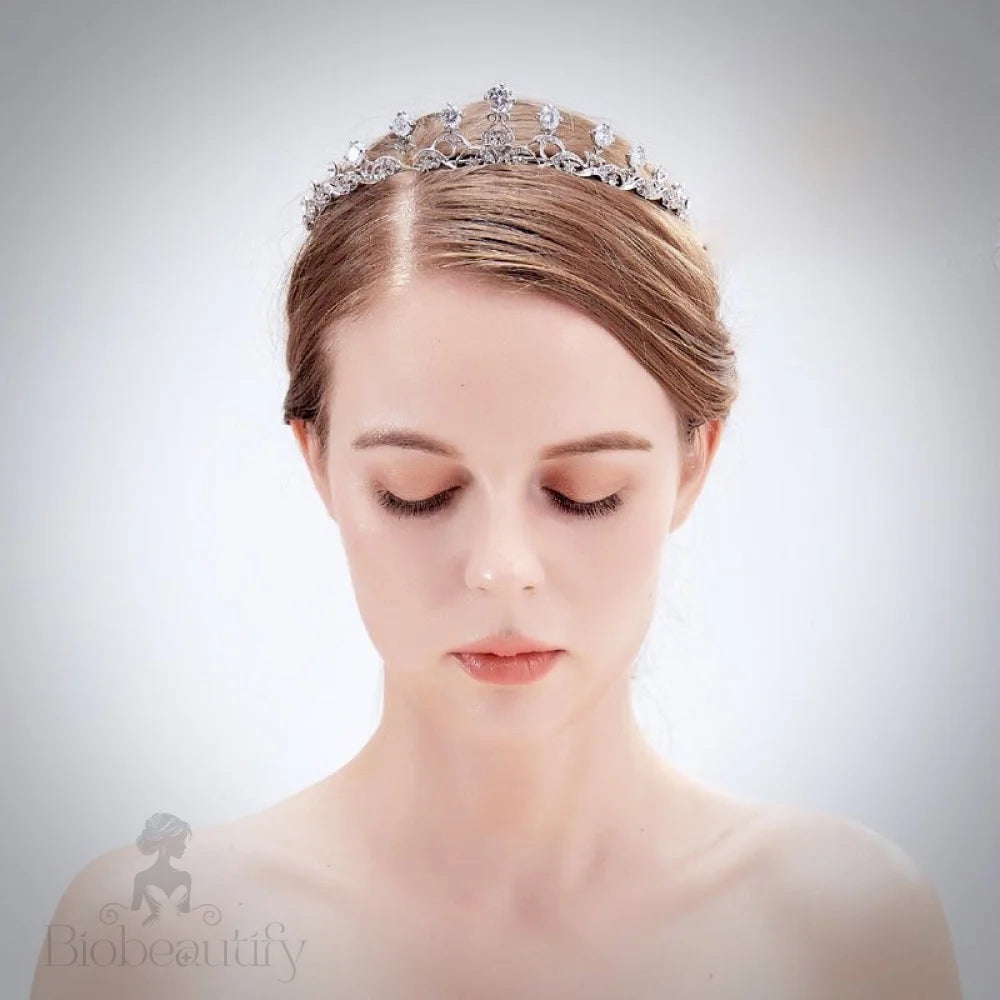 Pauline Wedding Tiara With Cubic Zirconia