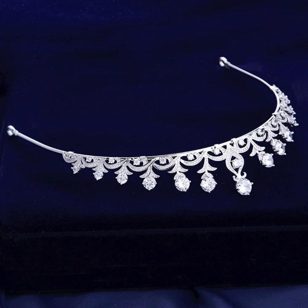 Pauline Wedding Tiara With Cubic Zirconia