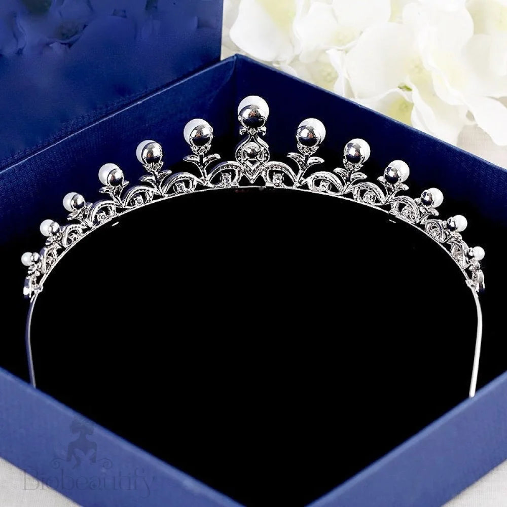 Pauline Wedding Tiara With Cubic Zirconia