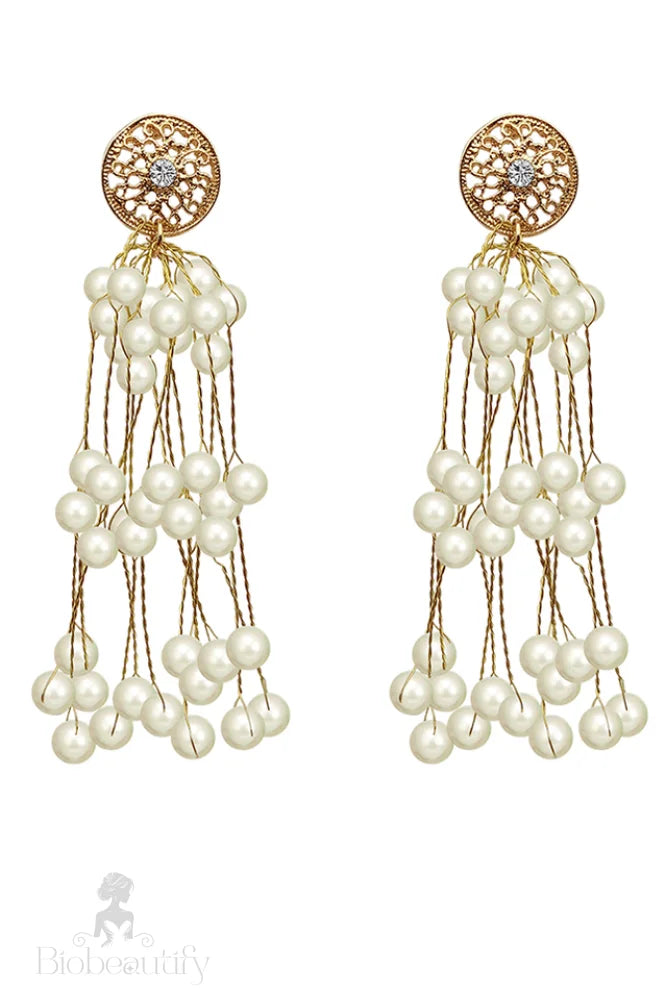 Pearl Drop Pendant Earrings Picture