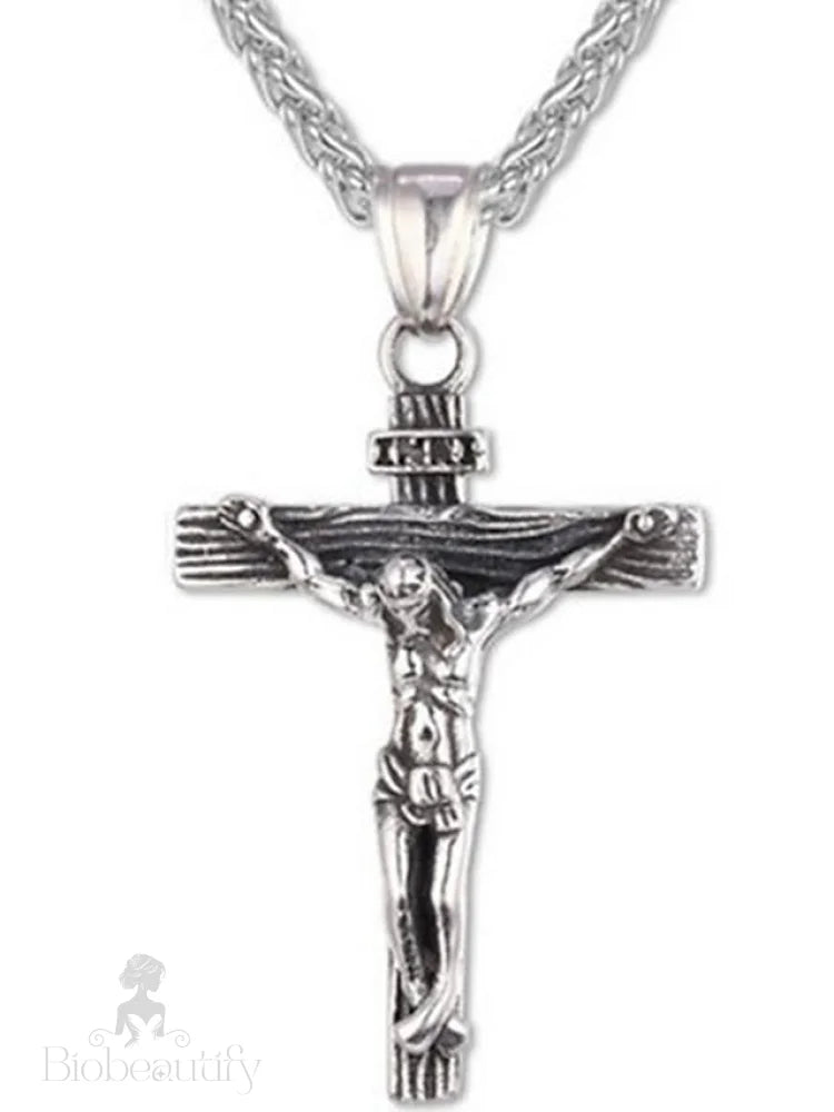 Pendant Cross Necklace For Men And Women Alloy Classic Christmas Daily Use