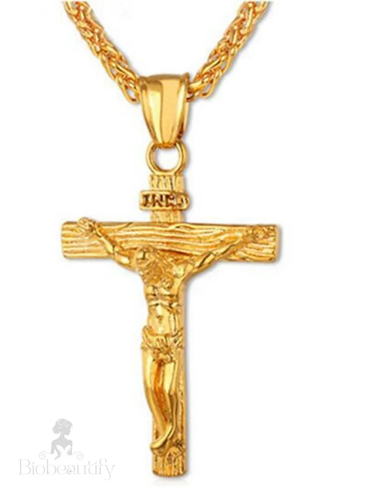 1PC Pendant Necklace For Men's Women's Christmas Daily Alloy Classic Cross