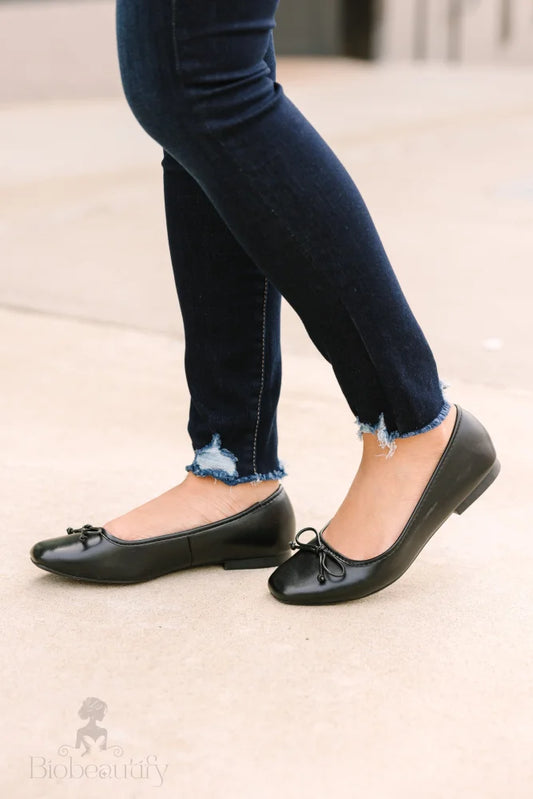 Pep In Your Step Black Flats 5.5 /