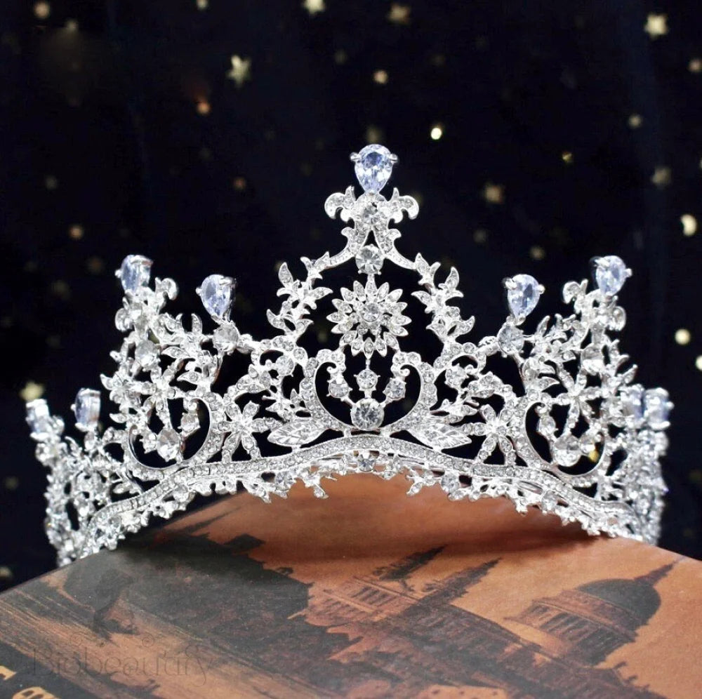 Peyton Silver Cubic Zirconia Wedding Tiara