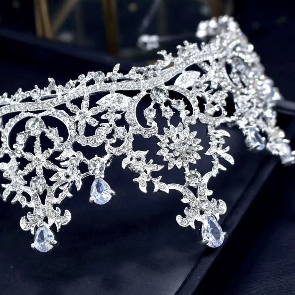 Peyton Silver Cubic Zirconia Wedding Tiara