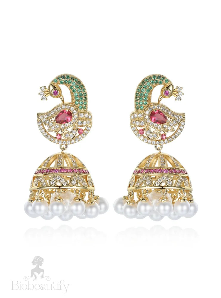 Phoenix Imitation Pearl Statement Drop Earrings