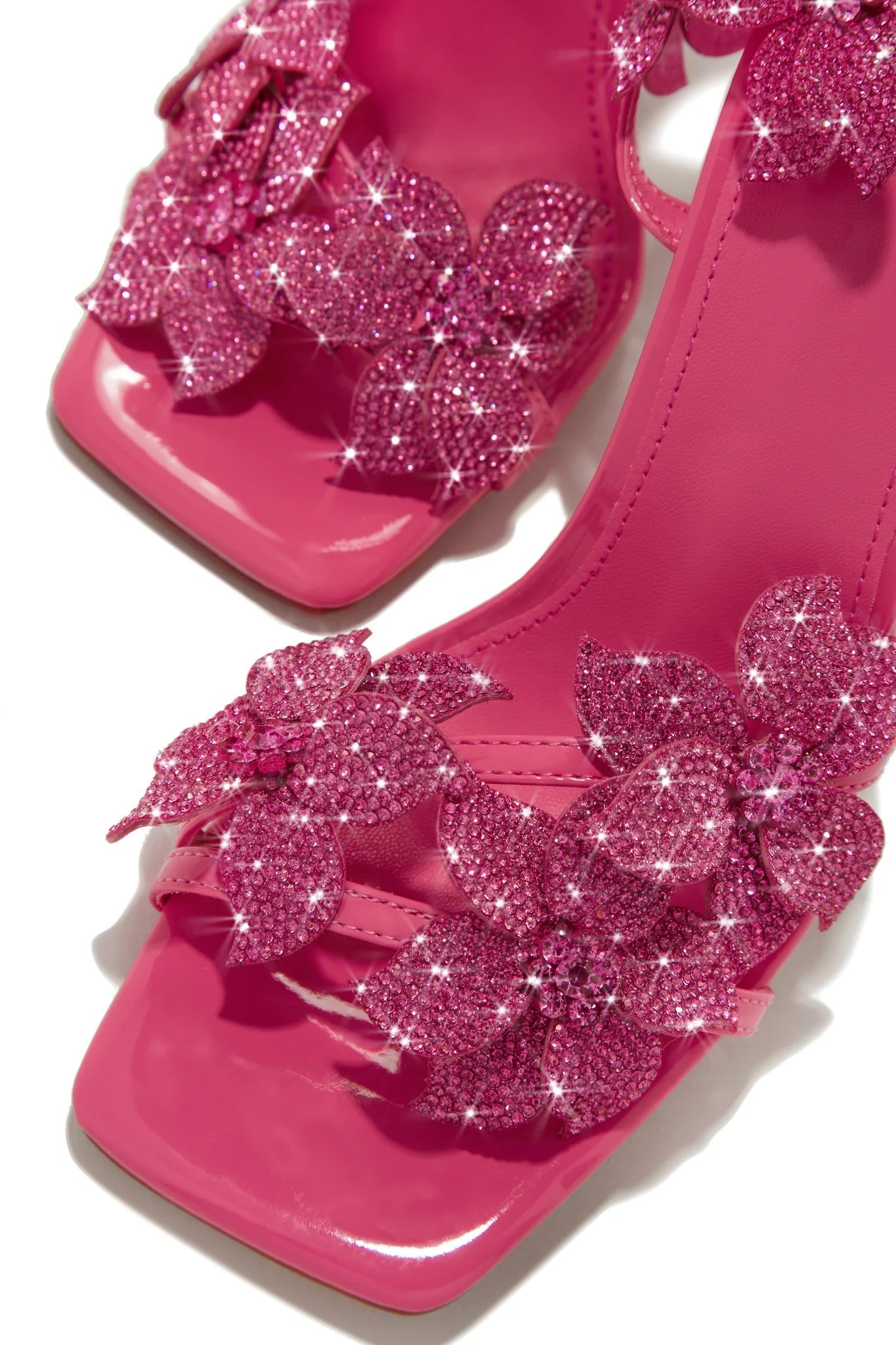 Romi Pink Flower Heels 8.5
