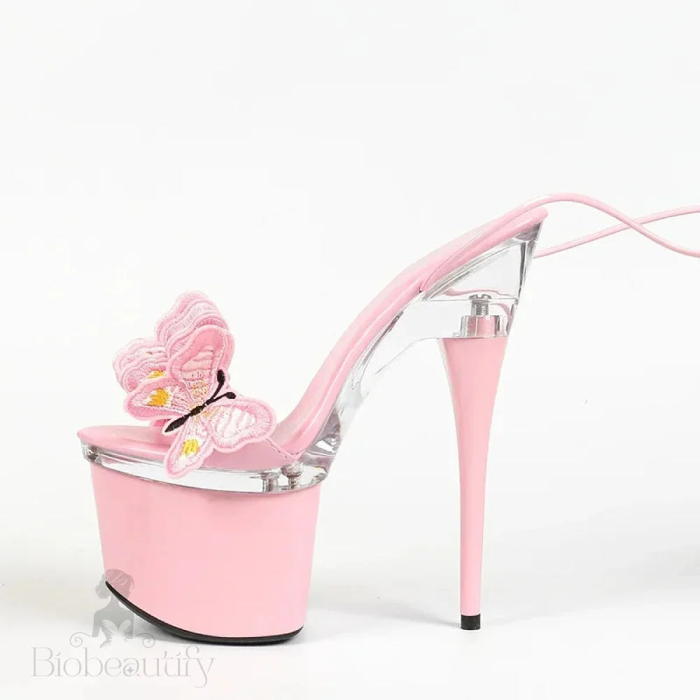 Platform Butterfly-Knot Stiletto High Heels Sandals For Women