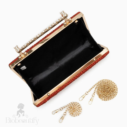 Pleated Clutch Bag By Maria