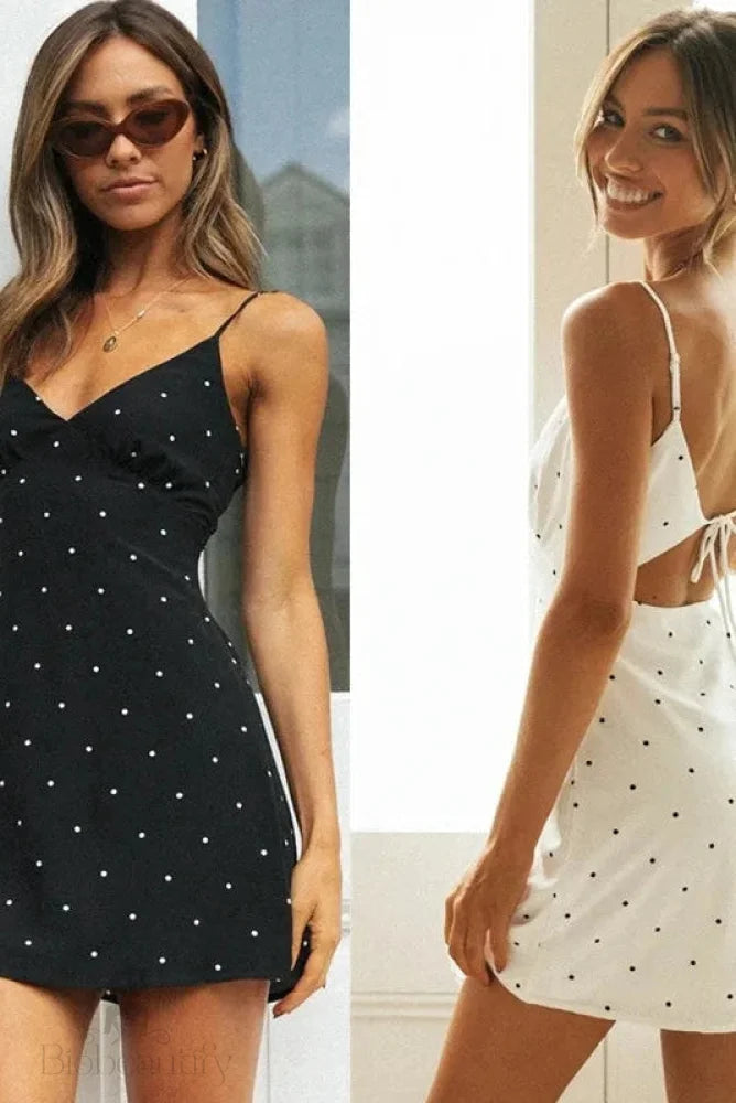 Polka Dot Bodycon Mini Dress