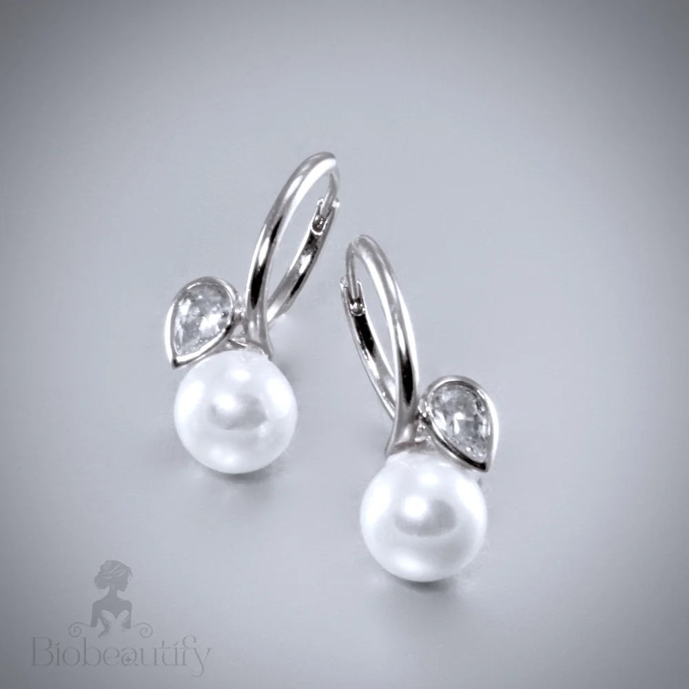 Promise - Pearl Bridal Earrings - Available in Rose Gold and Silver