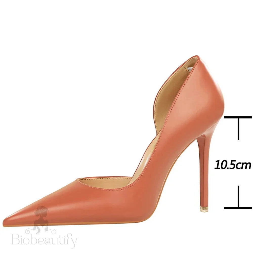 Pu Leather High Heels Stiletto Luxury Banquet Shoes For Women