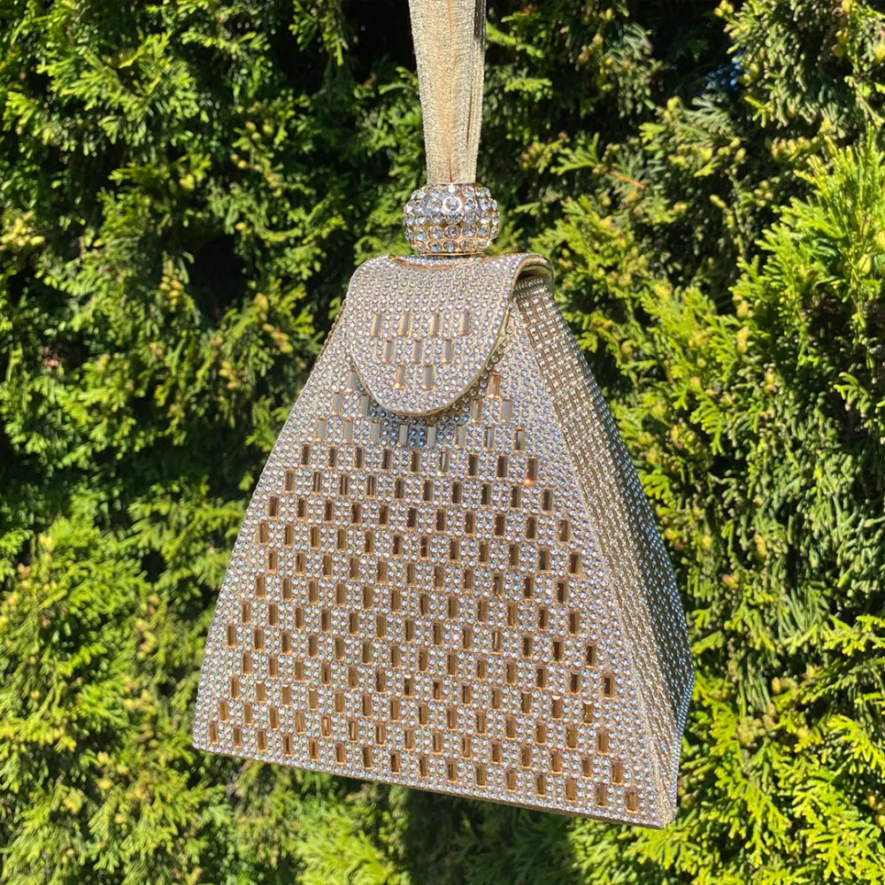 Pyramid Crystal Handbag