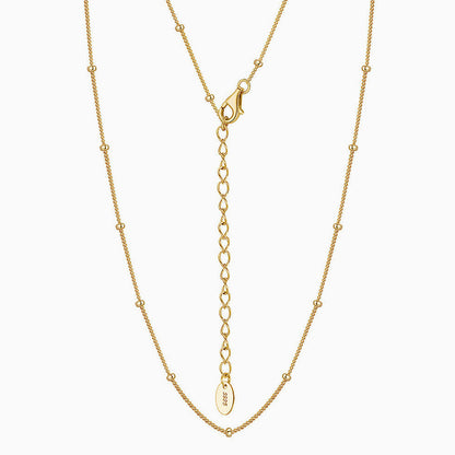 Quiet Luxury Tiny Bead 1Mm Sterling Silver Curb Chain Necklace Gold / 14 -16’’