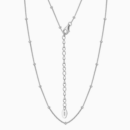 Quiet Luxury Tiny Bead 1Mm Sterling Silver Curb Chain Necklace / 14 -16’’