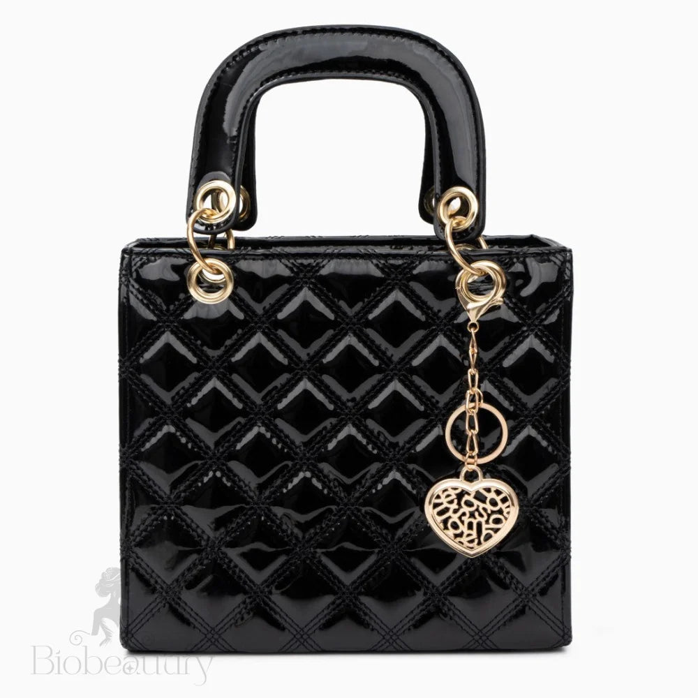 Quilted Tote Bag Black