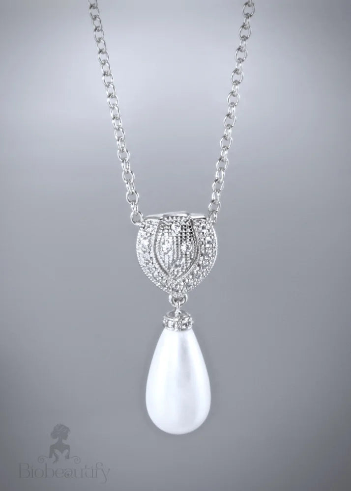 Pearl Wedding Jewelry - Pearl Bridal Necklace - Available in Gold and Silver