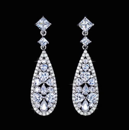 Raquel Cubic Zirconia Wedding Earrings