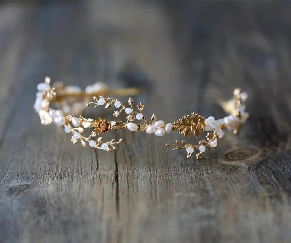 Reatta Opal Freshwater Pearl Bridal Headband