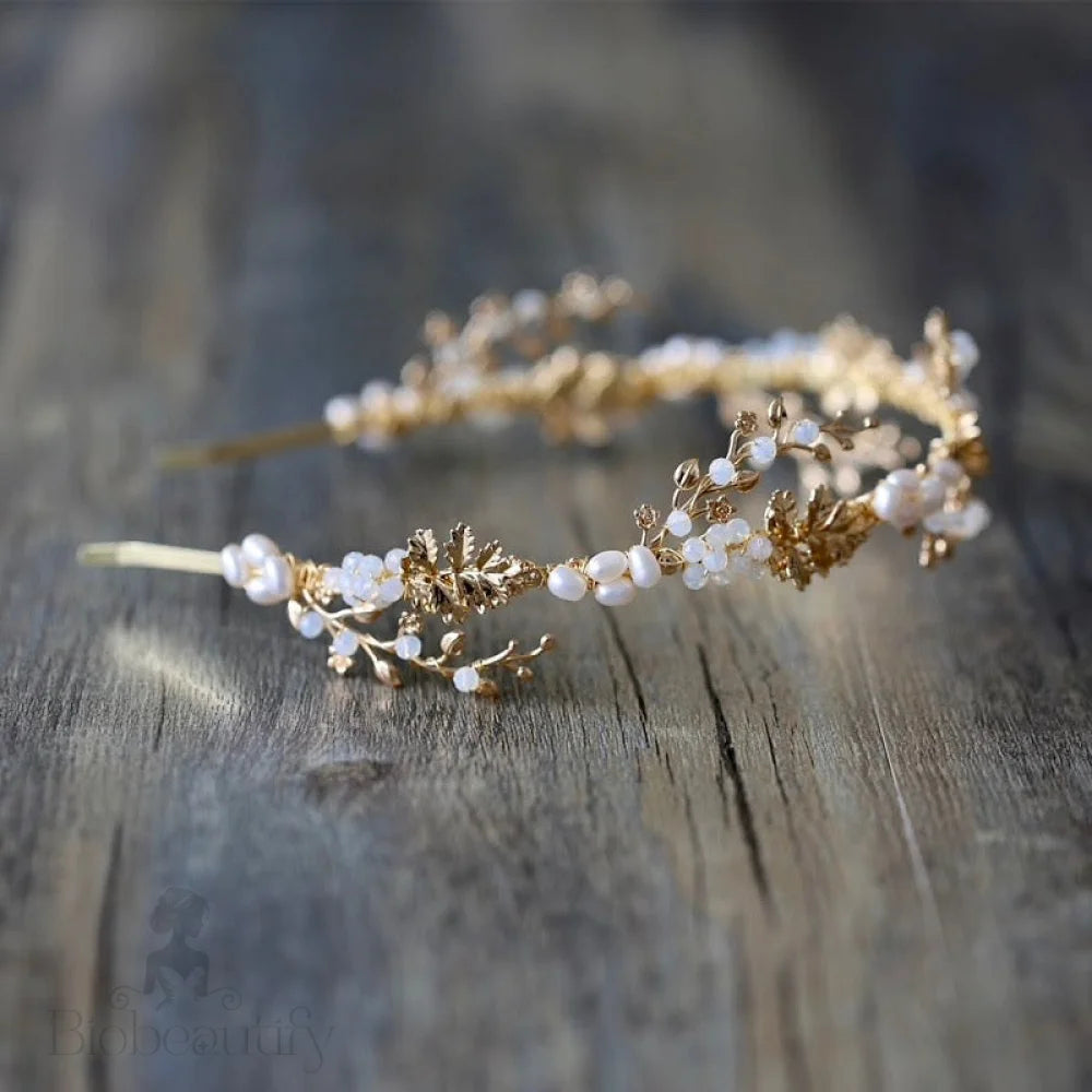 Reatta Opal Freshwater Pearl Bridal Headband