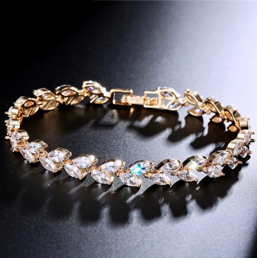 Wedding Jewelry - Cubic Zirconia Bridal Bracelet - Available in Silver