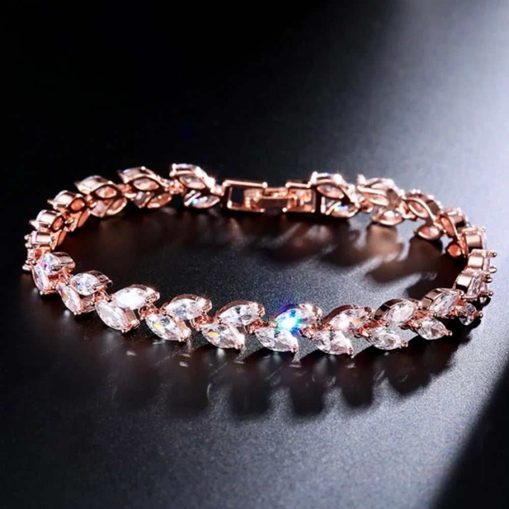 Wedding Jewelry - Cubic Zirconia Bridal Bracelet - Available in Silver