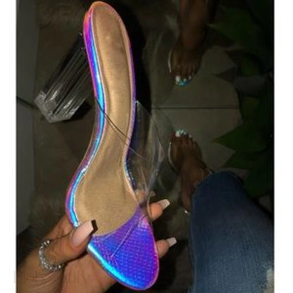 Rebecca Hologram Heels - Holographic Statement Shoes