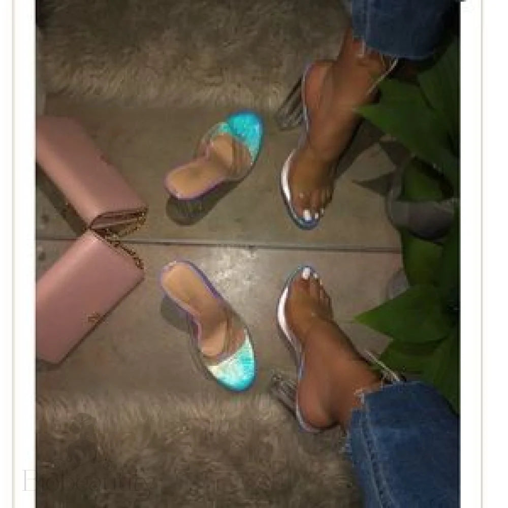 Rebecca Hologram Heels - Holographic Statement Shoes