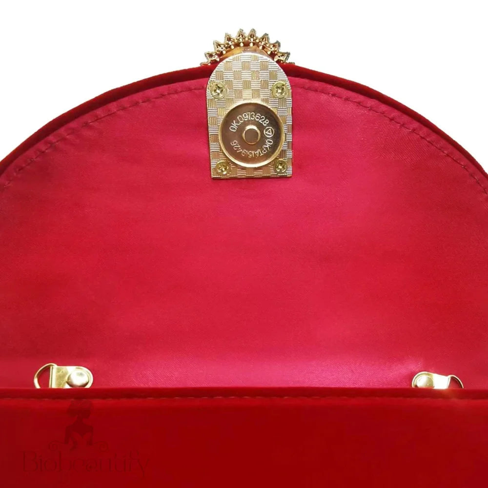 Red Velvet Handbag By Priscilla