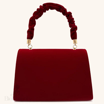 Red Velvet Handbag By Priscilla