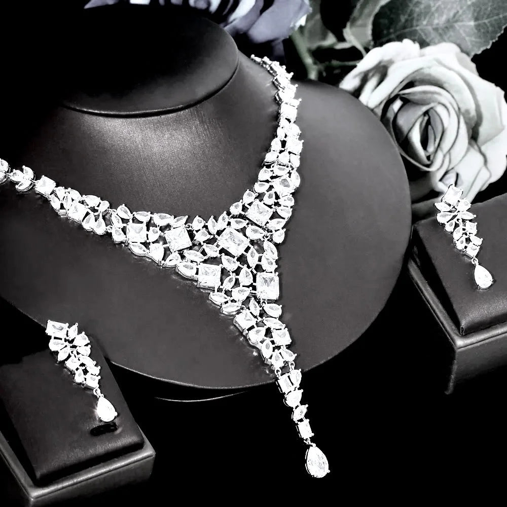 Regency Luxury Silver Cubic Zirconia Bridal Jewelry Collection