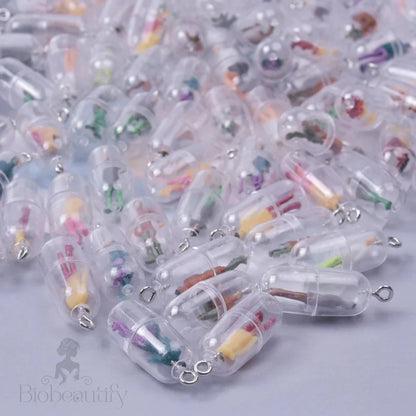 Resin Figurine Capsule Charm For Diy Jewelry Earrings Keychain Accessories