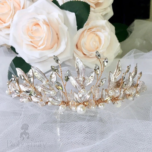 Reverie Rose Gold Bohemian Bridal Tiara