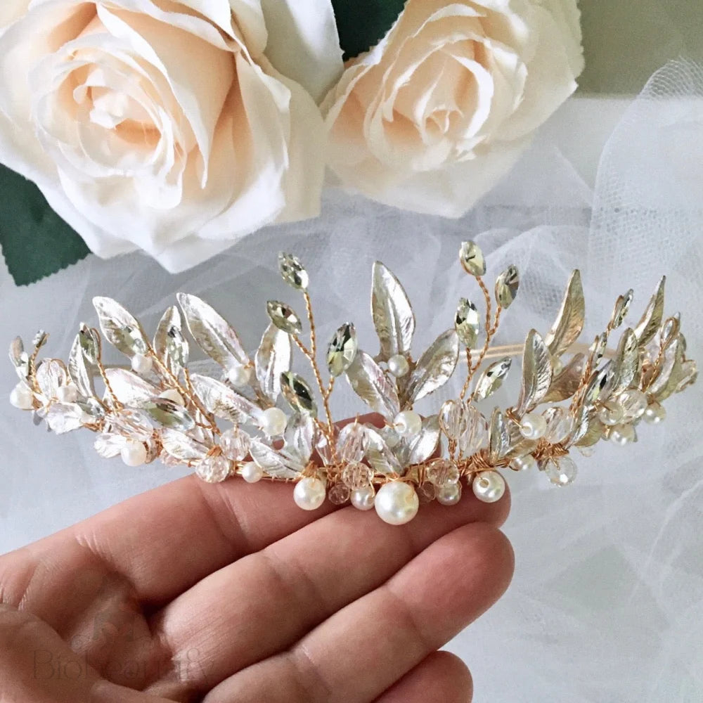 Reverie Rose Gold Bohemian Bridal Tiara