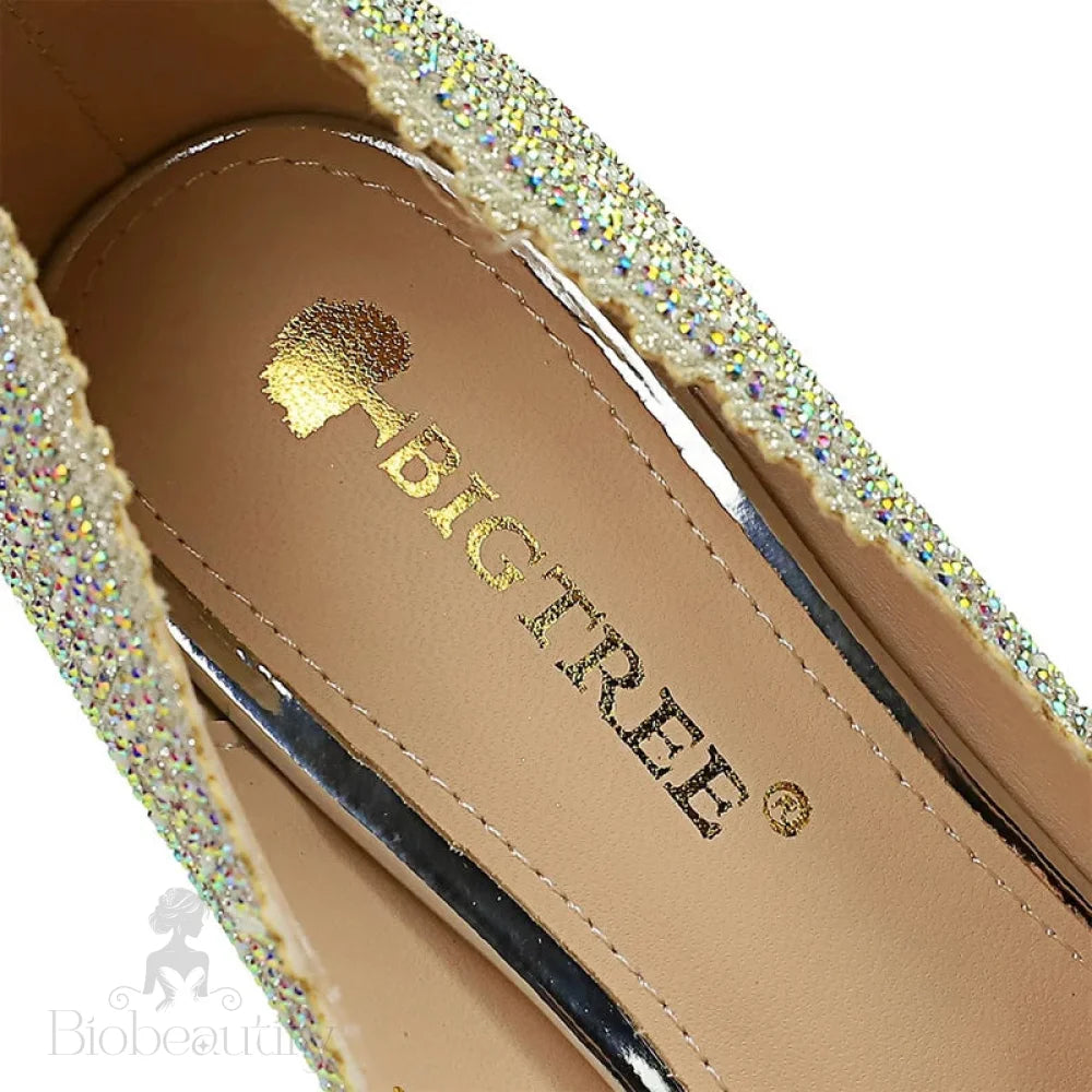 Rhinestone Bow Princess Pumps For Women Wedding Fashion Shoes