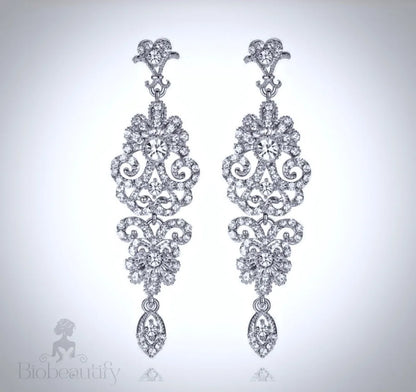 Rhinestone Bridal Earrings - Jean