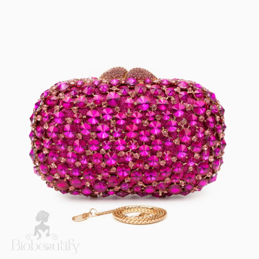 Rhinestone Clutch Bag By Jessica Pink