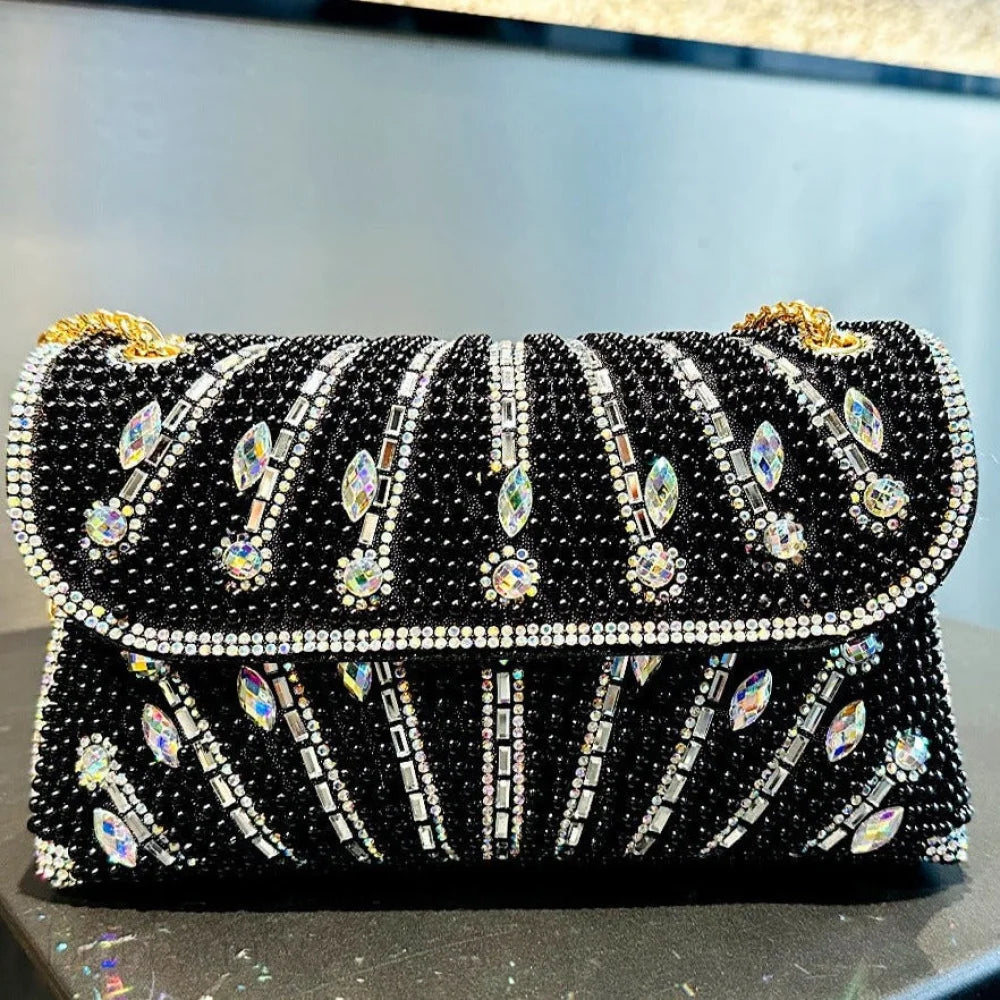 Rhinestone Clutch Bag By Luciana