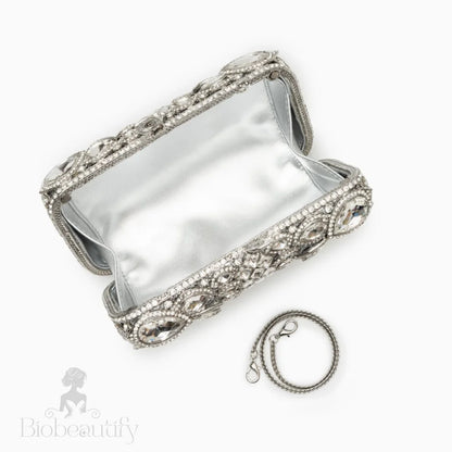 Rhinestone Crystal Clutch Bag By Reina